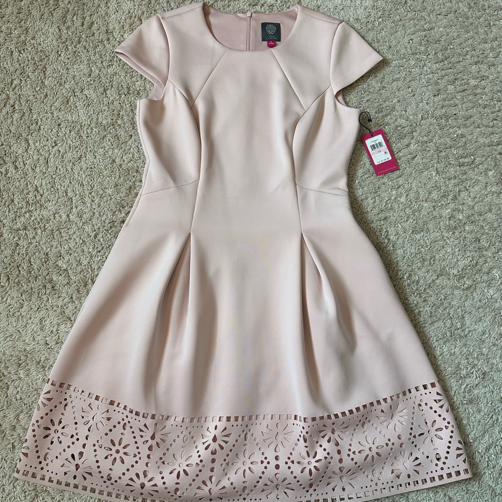 Vince Camuto Light Pink Cut-Out Design Dress with Pockets - Size 10